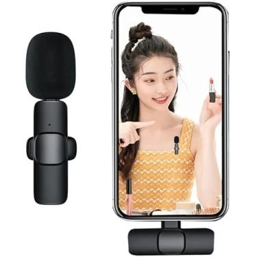 Imagem de Microfone de Lapela Sem Fio Usb Tipo C Transmissor Suporta 2 Microfone - Redução de Ruído - Ideal para Gravação, Entrevista, Vloggers, YouTube, TikTok, Facebook