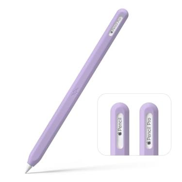 Imagem de Hi Color Capa de silicone para Apple Pencil Pro e 2ª geração, ultrafina e macia, antiderrapante, roxo lavanda