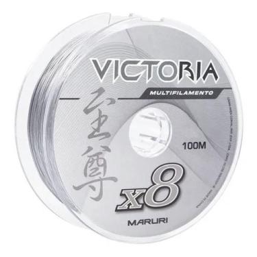 Imagem de Linha Multifilamento Victoria 8X Cinza 0,34mm 44lbs 100m - Maruri