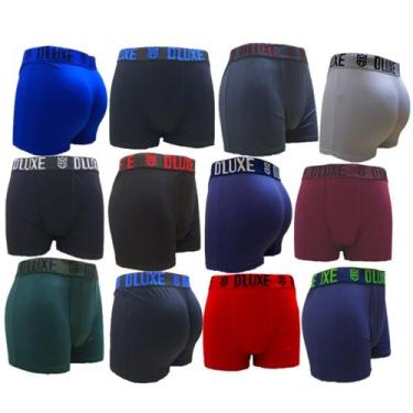 Imagem de Kit 10 Cueca Boxer Microfibra Masculina - DLUXE, G