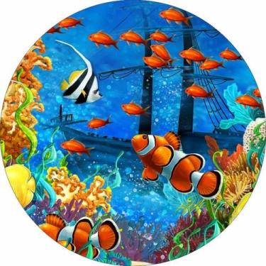 Imagem de Painel Festa Sublimado C/ Elástico 1,50m Fundo Do Mar - Fadrix