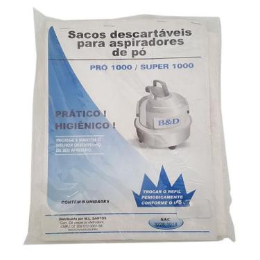 Imagem de Saco Descartável C/ 5 Un Para Asp B&d Pro1000 155 - BLACK&DECKER