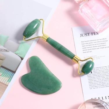 Imagem de Conjunto Completo de Massagem Facial, Rolo de Jade, Gua Sha, Pedras Naturais, Antirrugas, Relaxamento, Cuidados com a Pele