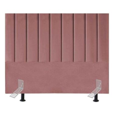 Imagem de Cabeceira Cama Casal Box Queen 160 cm Sara Veludo E Frame - Online Con