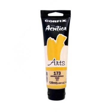Imagem de Tinta Acrílica Corfix Arts 120ml Amarelo Nápole Ouro 173 Gr1, 173 - AM