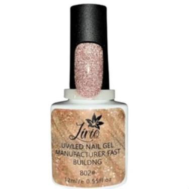 Imagem de Esmalte Gel Lirió Unha Profissional Griter Dourado Refletivo - Lirio
