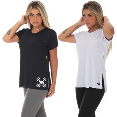 Imagem de Kit 2 blusas dry fit poliamida tapa bumbum - Click Mais Bonita ,  M, B