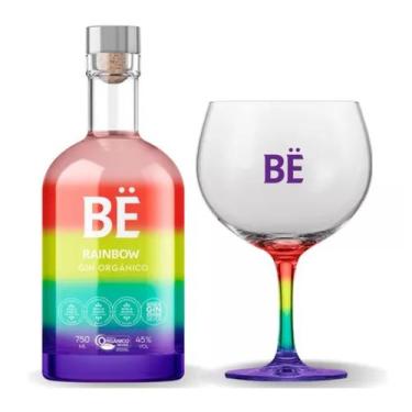 Imagem de Kit Gin BË Rainbow 750ml Com Taça Personalizada