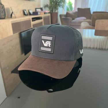 Imagem de Boné Vrt  Trucker Brim Preto Aba Marrom