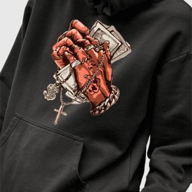 Imagem de Blusa Moletom Genuine Grit Masculina Estampada Algodão 30.1 Blessed Mo