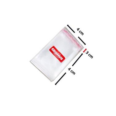 Imagem de Saco Adesivado 4x4 Transparente Cromus C/ 100 Unidades