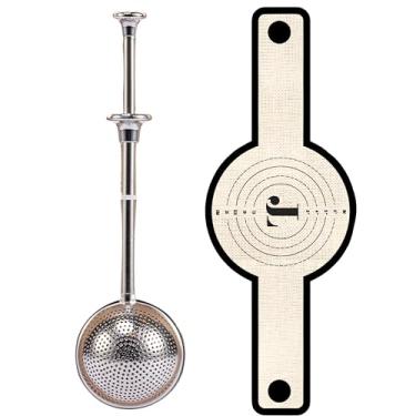 Imagem de Apresentamos o combo de silicone para pão de forno holandês Easy-Lift e colher e peneira de farinha. Um tapete de pão de massa fermentada premium e varinha de pó de farinha artesanal conjunto de