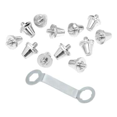 Imagem de Pegciuho 12x Pinos de Chuteira de Futebol Pinos de Futebol Parafuso Portátil em M5 Firm Ground Antiderrapante Rugby Studs Substituição Spikes para Competição, 11mm 13mm