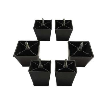 Imagem de 6 Pés De Sofá Modelo Trapézio Estofados Hack Com 6cm - Gamplast