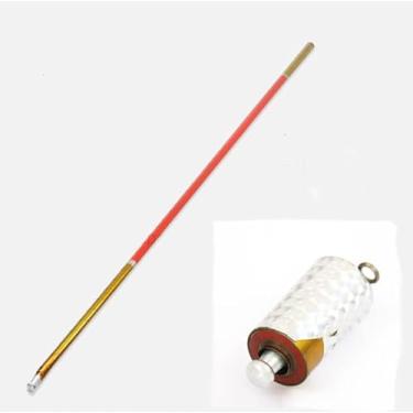 Imagem de Varinha mágica de bengala com aparência de metal para acessórios de mágica profissional de truques de mágica (dourado e vermelho, 139 cm)