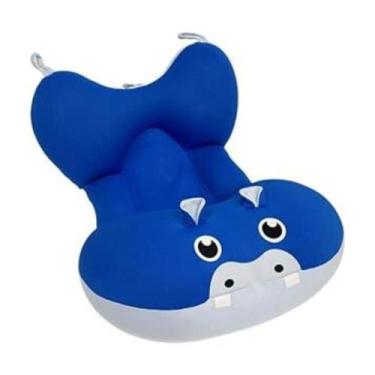 Imagem de Almofada De Banho Hipopótamo Lucas Luca Azul - Baby Pil