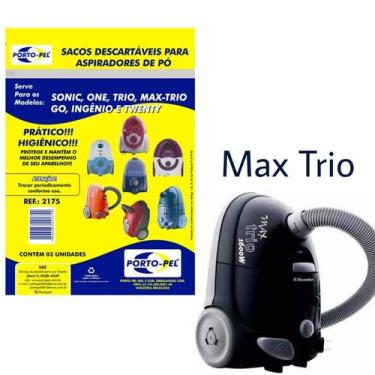Imagem de Kit 3 Sacos Aspirador de Pó Electrolux - Max Trio (2175) - Porto-Pel