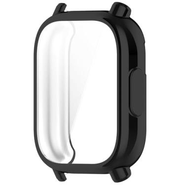 Imagem de Disscool Capa de cobertura total compatível com Redmi Watch 5 Lite Smartwatch Soft Anti Drop TPU Capas protetoras de substituição acessórios para relógio inteligente (preto)