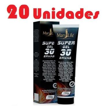 Imagem de Kit com 20 Super Gel 30 Ervas 150g Efeito Gelo Quente - Mary Life