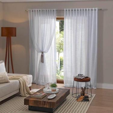 Imagem de Cortina De Renda Donna 350x220 cm Pantalla Com Forro Branco