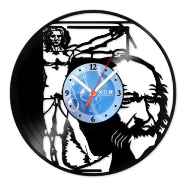Imagem de Relógio De Parede Disco Vinil Celebridades - Leonardo da Vinci - VCE-0