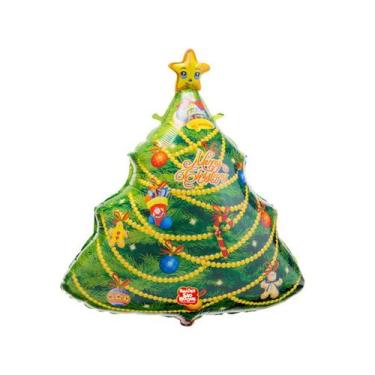 Imagem de Balão de Festa Metalizado 3D  19" 48cm - Arvore de Natal - 1 unidade -