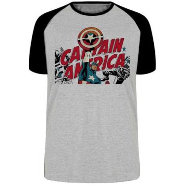Imagem de Camiseta  Capitão América  Super Herói Blusa Plus Size extra grande ad