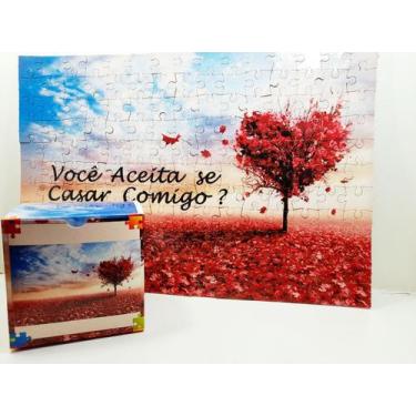 Imagem de Quebra Cabeça Namorados Pedido de Casamento 120 peças - Reidopendrive