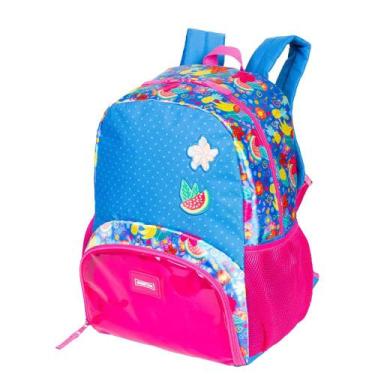 Imagem de Mochila Escolar Infantil Juvenil Costa Sestini Floral Colorida