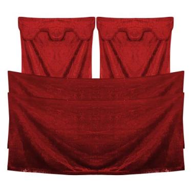 Imagem de Cortina chinil completa 4pç cabine caminhão vw constellation - RANCHAO