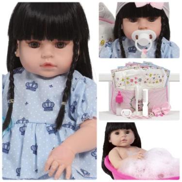 Imagem de Bebê Reborn 46cm Recém Nascida Enxoval Completo + Itens - Cegonha Rebo