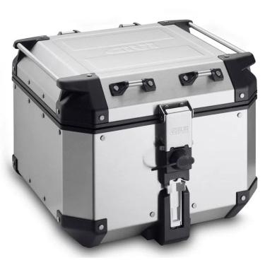 Imagem de Bau Bauleto Mala Maleta Moto 42L Traseiro Aluminio Polido Givi Obkn42a-Br