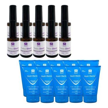 Imagem de Kit 10 Ônico Blend 10ml Pincel + 10 Creme Nutri Derm 100gr - RHR Cosmé