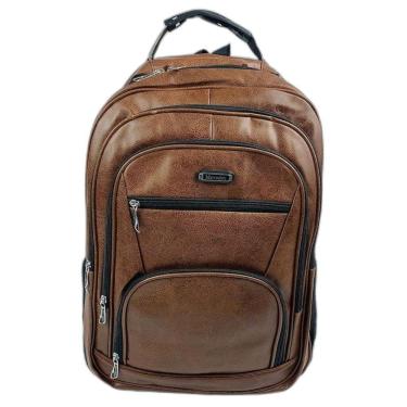 Imagem de Mochila Multifuncional Masculina Para Notebook Com Ampla Capacidade E Alça Reforçada marromclaro