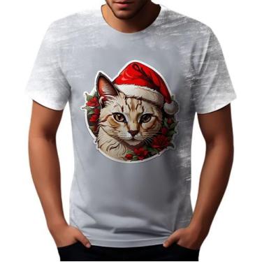 Imagem de Camiseta Camisa Tshirt Natal Festas Gato Gatinho Fofo Neve 1 - Enjoy S