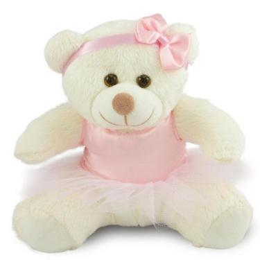 Imagem de Ursa de Pelúcia Bailarina 45cm Decoração de Festas - Toybrink, Baunilh