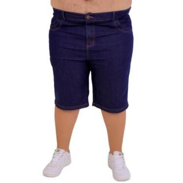Imagem de Bermuda Short Jeans Masculino Plus Size 48-64 Elastano  - Karha Jeans,