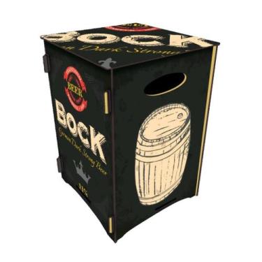 Imagem de Banco Baú Organizador em MDF Estampas Variadas Colorido - spezialle, C