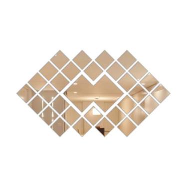 Imagem de Aplique de Espelho Decorativo Acrílico Losangulo 39x70cm 38193 - CREAT