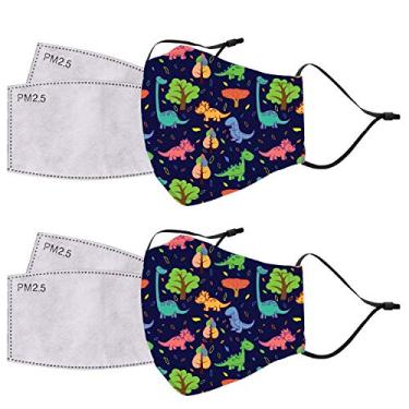 Imagem de Travelers Club Conjunto de 2 máscaras infantis mais 4 filtros de ar, Dino, Kids