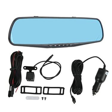 Imagem de Espelho Retrovisor Inteligente 1080P FHD, Câmera de Backup Mirror Dash Cam para Carro, Gravador de Direção, ângulo Amplo de 170 °, Tela Com Luz de Fundo, Detecção de Movimento,