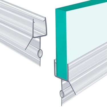 Imagem de POZIA Pacote com 1 Vedação Inferior para Porta de Chuveiro- 39(1000 Mm) de Comprimento, 3/8 "(10 Mm) de Espessura, Tira de Vedação para Porta de Chuveiro de Vidro Sem Moldura, Vini(3/8"(10 Mm), Claro)