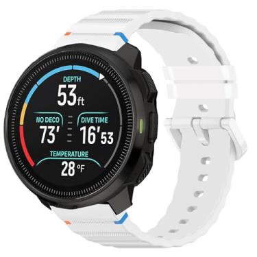 Imagem de Compatível com pulseiras SUUNTO Ocean, 20 mm, 22 mm, pulseira de substituição ajustável de linha de tecido de silicone compatível com SUUNTO Ocean, Race, Race S, vertical, 9 Peak, 9 Peak PRO, 5 Peak,