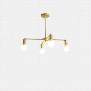 Imagem de KUGGKKTP Lustre Sputnik moderno, luminária de teto, montagem embutida lustres dourados de 3 luzes para sala de estar, quarto, sala de jantar, cozinha