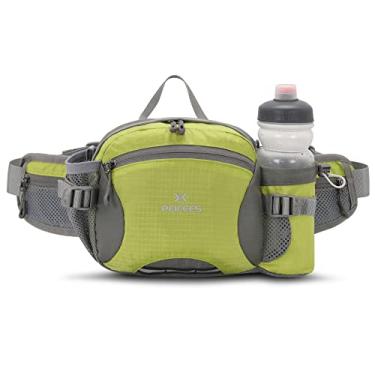Imagem de Peicees Pochete com suporte para garrafa de água para homens, bolsa de cintura para mulheres, crianças, bolsa grande, elegante para corrida, ciclismo, esportes, lombar e quadril (garrafa não