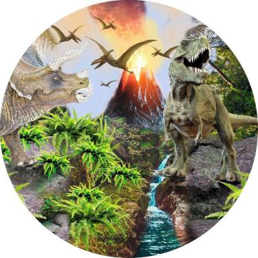 Imagem de Painel Redondo 3D Sublimado Dinossauro Frd-526
