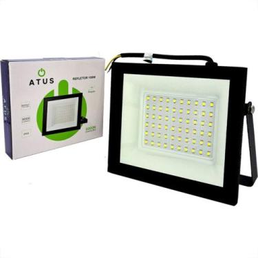 Imagem de Refletor De Led Atus 100W. 6000K. 8000Lm Ip65 Preto Bivolt - 0422