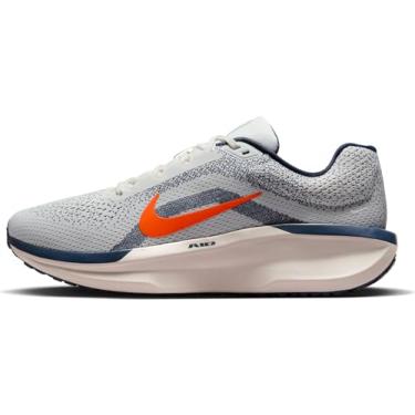 Imagem de Nike Tênis de corrida masculino Winflo 11 (FJ9509-103, azul vela/azul trovão/minério de ferro claro/laranja total), Vela/azul trovão/minério de ferro claro/laranja total, 43