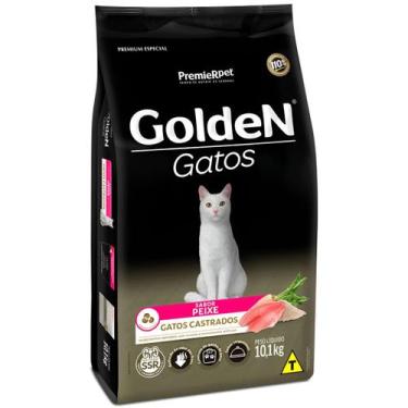 Imagem de Ração Golden Gatos Castrados Adultos Sabor Peixe 10kg