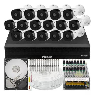 Imagem de Kit 16 Camera de Segurança Intelbras Alta Resolução 1120 Vhl Hd Dvr 16